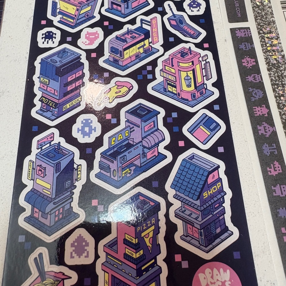 Pipsticks assorted stickers sheets -whimsigoth kawaii black and purple NEW - Picture 4 of 11